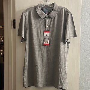 Margaritaville Men's Grey Short-Sleeve Polo